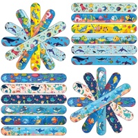 Bracelet décoratif personnalisé en PVC sur le thème du monde sous-marin, avec attache magnétique et anneau à pression