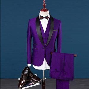 2025 özel Homme siyah yaka erkekler için Slim Fit Set <span class=keywords><strong>Suits</strong></span> erkek iş rahat adam Blazers ceket yelek pantolon 3 parça Set - Product Image 5