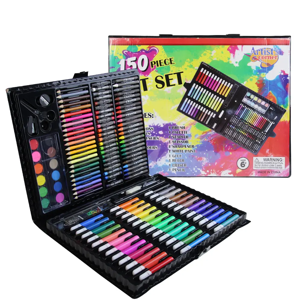 Waskrijt Oliepastel Kleur Potlood Aquarel Markeerstift Solid Verf Combinatie 150 Stuks Briefpapier Tekening Art Set