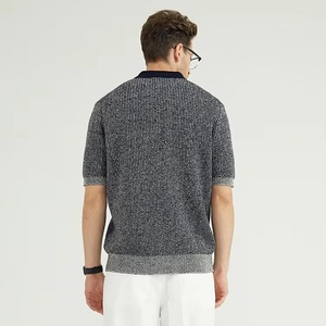Camisetas Polo de Punto Acanalado con Mezcla de Lana y Rayas Verticales de Verano para Hombre, Camisa Polo para Caballero - Product Image 2