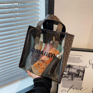 Bolsa de almacenamiento de cosméticos de viaje de PVC transparente, bolso portátil impermeable para mujer, <span class=keywords><strong>neceser</strong></span> cosmético transparente - Product Image 6