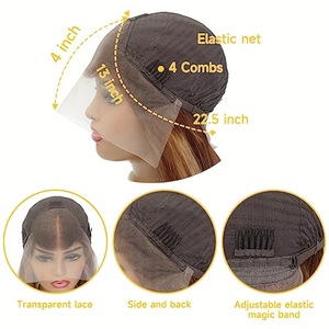 Pelucas de Cabello Humano Remy Natural al por Mayor con Encaje Frontal 13x4, Liso Kinky, Suave, con Diadema, para Mujer, Línea de Cabello Natural, Resistente al Calor - Product Image 6