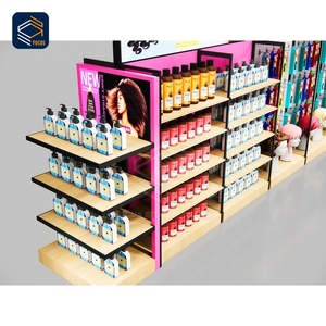 Vitrina de exhibición de pelucas de vidrio con puerta con cerradura, múltiples estantes y cajones, combinación de vitrina para extensiones de cabello, para galería - Product Image 6