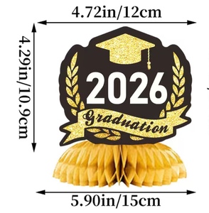 ของตกแต่งงานรับปริญญา DAMAI 2026 ขอแสดงความยินดีกับบัณฑิต ของตกแต่งโต๊ะรูปทรงรังผึ้ง ของชำร่วยงานปาร์ตี้ ขายส่งจากโรงงานโดยตรง - Product Image 5