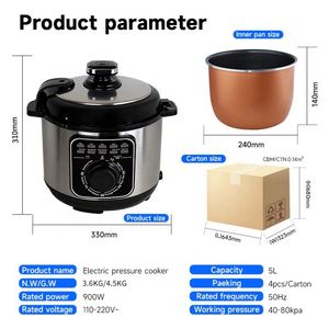 Autocuiseur Électrique Multifonction en Acier Inoxydable 5L 6L 8L 10L 12L, Vente en Gros Usine OEM ODM, Cuiseur à Riz Haute Pression - Product Image 4