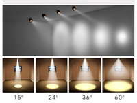 Module LED COB MR16 à spectre complet Sunlike 9W, projecteur dimmable avec lentille optique 15/24/36/60 degrés IP65
