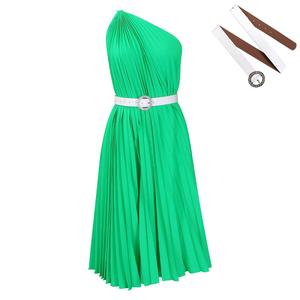 Ropa de Mujer, Nueva Moda, Elegante Falda Larga Plisada con Hombro Oblicuo y Estilo Sid Cor - Product Image 6