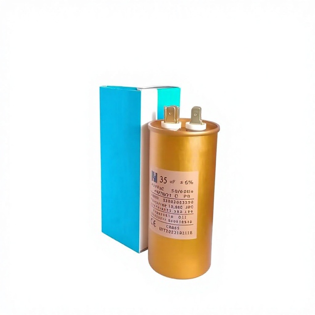 High Quality CBB65 50/5 uF 450VAC Round Motor Running Capacitor Explosion-proof Aluminum Shell for AC Outdoor Unit