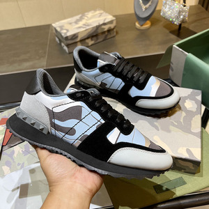 <span class=keywords><strong>Scarpe</strong></span> <span class=keywords><strong>da</strong></span> <span class=keywords><strong>Corsa</strong></span> Firmate RockRunner 2025 Uomo Donna Sneaker in Tessuto a Rete e Borchie in Gomma Triple Black White Beige Sneakers Sportive <span class=keywords><strong>da</strong></span> Uomo - Product Image 2