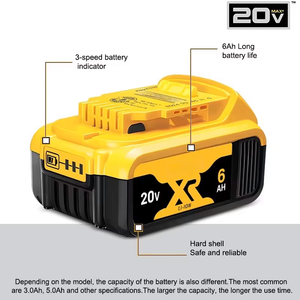 Batería DeWalt 20V, Batería DeWalt 18V 20V, Batería Recargable para Herramientas, DCB203 DCB204 DCB205 DCB206, Alta Energía, Original - Product Image 4