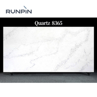Panneaux muraux en pierre de quartz artificielle RUNPIN, dalle en pierre de quartz blanche polie, imperméable, comptoirs de cuisine modernes en quartz, dalles, briques