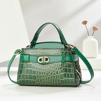 Sac à main tendance pour femme, motif crocodile, forme carrée, grande capacité, texture haut de gamme, design de niche, élégant