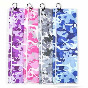 ผ้าเช็ดกอล์ฟลายพรางข้ามพรมแดนขายดีที่สุด แห้งเร็ว ซึมซับดี สำหรับทำความสะอาดไม้กอล์ฟและกระเป๋ากอล์ฟ - Product Image 2