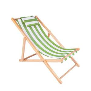 Nouveautés Chaise de <span class=keywords><strong>plage</strong></span> pliable traditionnelle Chaise de Bach de jardin en bois dur avec oreiller - Product Image 5