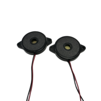 JL JL-203 3040 Sonnette Piézoélectrique Ronde Passive Binaurale AC 30mm ABS Noire 12V 75dB 100-10kHz Polyvalente 24h Durée
