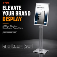 Boîte à lumière LED sur pied avec cadre en aluminium, panneau publicitaire lumineux, cadre d'affichage éclairé pour magasin et centre commercial