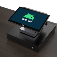 Equipo de cajero android para supermercado, terminal pos programable de escritorio, sistema pos todo en uno