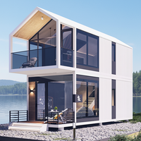 Maisonnette de luxe préfabriquée en bois de 20 pieds avec structure triangulaire en acier, pour logement forestier UE, avec salle de bain et salle de sport - En promotion