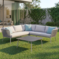 Fauteuil d'angle moderne en aluminium OSMEN Volta pour l'extérieur, idéal pour patio, terrasse, jardin et villa