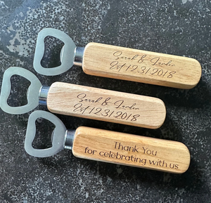 Tùy Chỉnh Mở Chai Với Tay Cầm Bằng Gỗ Kim Loại Rượu Vang Mở Khắc Laser Khoảng Trống Cho Thanh Sử Dụng - Product Image 5