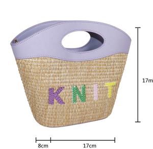 Summer Letters Embroidery <b>Knitting</b> <b>Bags</b> the New Hot Handbags 2024 Light Lady Straw Bucket <b>Bags</b> Lady Design Purses <b>for</b> Women - Product Image 4