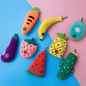 Vegetable and Fruits Series Eco-Friendly Custom Plush <strong>Catnip</strong> Cat Supplies Soothing Funny Pet Chew Cat Toy - Product Image 1