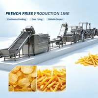 Multifunctionele industriële productielijn voor aardappelchips en frites (200kg-800kg) met verpakkingsapparatuur