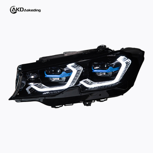Conjunto de faros LED AKD para BMW Serie 3 G20 2019-2022, modificados con proyector de doble color Golden Eye y lente tipo cuchara. - Product Image 6