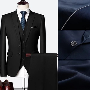 Y2603 <span class=keywords><strong>Completo</strong></span> da <span class=keywords><strong>Uomo</strong></span> Stile Britannico, Giacca Slim Fit + Gilet + Pantaloni, Set 3 Pezzi, Abiti Formali da Ufficio, <span class=keywords><strong>Completo</strong></span> da Sposo per Matrimonio - Product Image 6