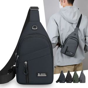 Men's Chest Bag Nylon Large Capacity Outdoor Sport Casual Multi Purpose Everyday Use Grey Dark Blue Army Green Black - Product Image 1