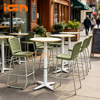 Nouveau Tabouret de Bar Moderne en Corde et Rotin, Chaise Haute de Cuisine Style Bistro Français, Tabourets de Bar pour Restaurant et Comptoir