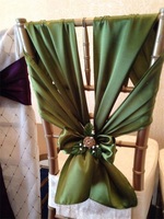 Noeud en satin de luxe lisse rose sarcelle élégant bleu marine fleur spandex sauge vert or drapé chaise bande ceintures stretch pour mariage