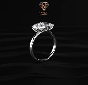 Top Quality Moissanite <b>Diamond</b> <b>Ring</b> High Quality 18K White Gold Plated Engagement <b>Ring</b> For Women Available At Best Market Price - Product Image 1