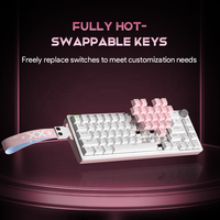 FURYCUBE V68 60% Wired Mechanical Keyboard RGB Lighting with PBT Keycaps Red Switch Gaming Keyboard for Computer Laptop