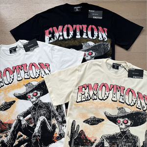 T-Shirt di Alta Qualità 100% Cotone, <span class=keywords><strong>Abbigliamento</strong></span> Streetwear Y2K con Grafiche <span class=keywords><strong>Oversize</strong></span>, Magliette 'Mixed Emotion' per <span class=keywords><strong>Uomo</strong></span> - Product Image 4