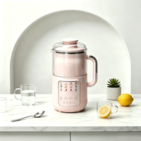 Mixeur multifonctionnel 1500 ml, silencieux, pour lait de soja, avec couvercle anti-bruit, sans résidus, broyeur de grains, processeur multi-céréales