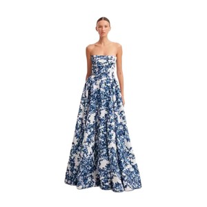Vestido de Noche con Estampado Floral y Hombros Descubiertos, Cintura Imperio, Largo y Elegante, Estilo Primavera-Verano para Mujer - Product Image 5