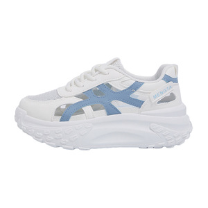 Women's Shoes Summer Korean-style Sports Casual Breathable Height-increasing <b>Lace</b>-up Thick-soled <b>White</b> New Dad Shoes for Female - Product Image 5