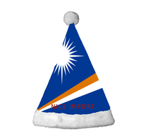 Meistverkaufte Malediven-Flagge Weihnachtsmützen Komfortable Plüsch-Weihnachtsmützen für Erwachsene Neujahrs-Festliche Party-Kopfbedeckung