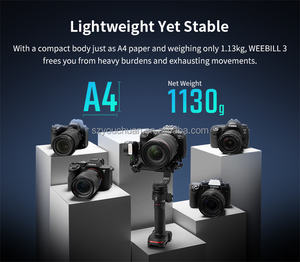 Stocks maintenant ZHIYUN Weebill <span class=keywords><strong>stabilisateur</strong></span> de transmission d'<span class=keywords><strong>image</strong></span> à 3 axes <span class=keywords><strong>stabilisateur</strong></span> de cardan portable pour appareil photo gimble - Product Image 5