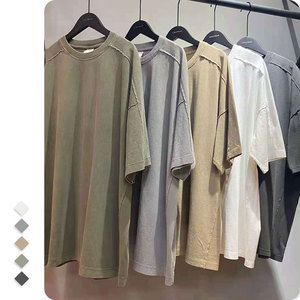 High Quality Acid Washed Cotton Tee Shirt Streetwear Distressed Retro Tshirt Custom Mens Oversized Vintage t Shirts - Product Image 1