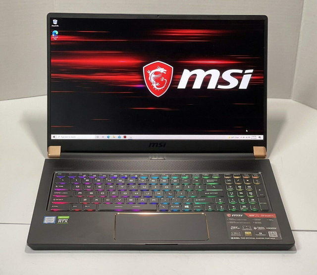 MSI GS75 Stealth Gaming Laptop 17.3" 240Hz 7ms Steel I7-9750H 32GB 1TB RTX2080 Windows 10 Home Brand New