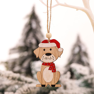 YQ-1211 Ornements de Noël <span class=keywords><strong>en</strong></span> <span class=keywords><strong>bois</strong></span> pour chien, décorations suspendues pour <span class=keywords><strong>arbre</strong></span>, petits chiens, animaux de compagnie - Product Image 3
