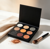 Palette d'ombres à paupières minérales hautement pigmentées, imperméables, personnalisables avec logo, marque privée, finis mats et scintillants, en carton léger pour DIY