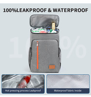 Sac isotherme portable personnalisé de 30 L, grande capacité, imperméable, pour pique-nique en plein air, camping, sac à dos isotherme, stockage alimentaire
