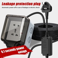 Boîtier de prise de courant universel à 5 trous, étanche IP66, pour extérieur, type 86, PC/ABS, surface polie, protection contre les fuites