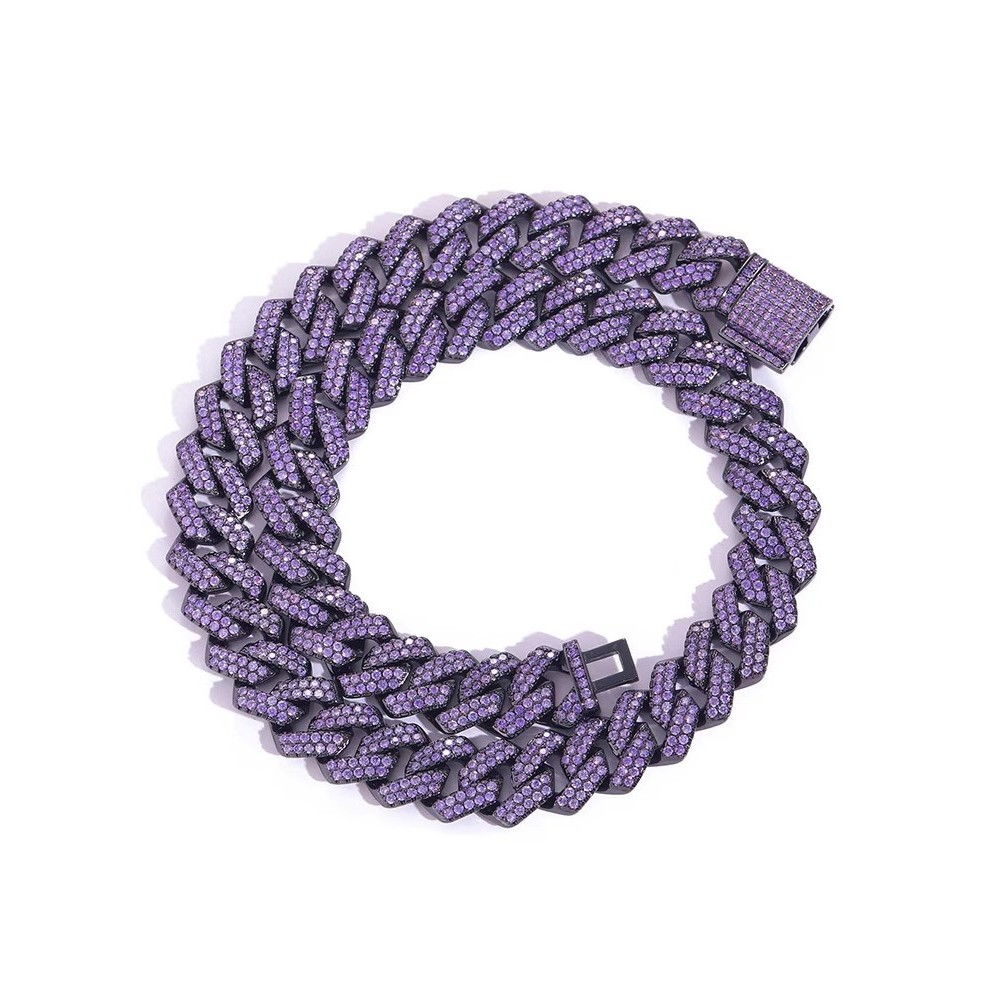 14mm purple-black rhombus