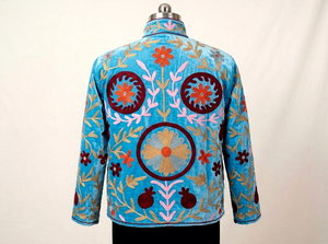 Fournisseur de vestes bohèmes en velours brodé à motifs floraux, fournisseur de vêtements ethniques, grossiste de vêtements de mode, fournisseur de vêtements de boutique - Product Image 4