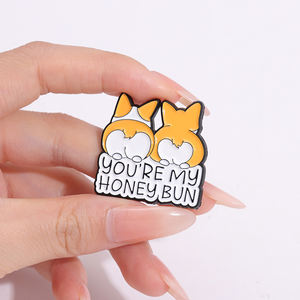 Cartoon Pet Corgi Hond Tekst Emaille Broche Mode Kleding Accessoires Cadeau Voor Vrienden - Product Image 4