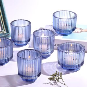 Portavelas, Faroles y Frascos de Vidrio Hechos a Mano en <span class=keywords><strong>Colores</strong></span> Personalizados al por Mayor para Decoración de Fiestas de Navidad, Cumpleaños y Pascua - Product Image 1